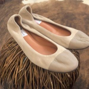 Lanvin suede with leather toe ballet flat